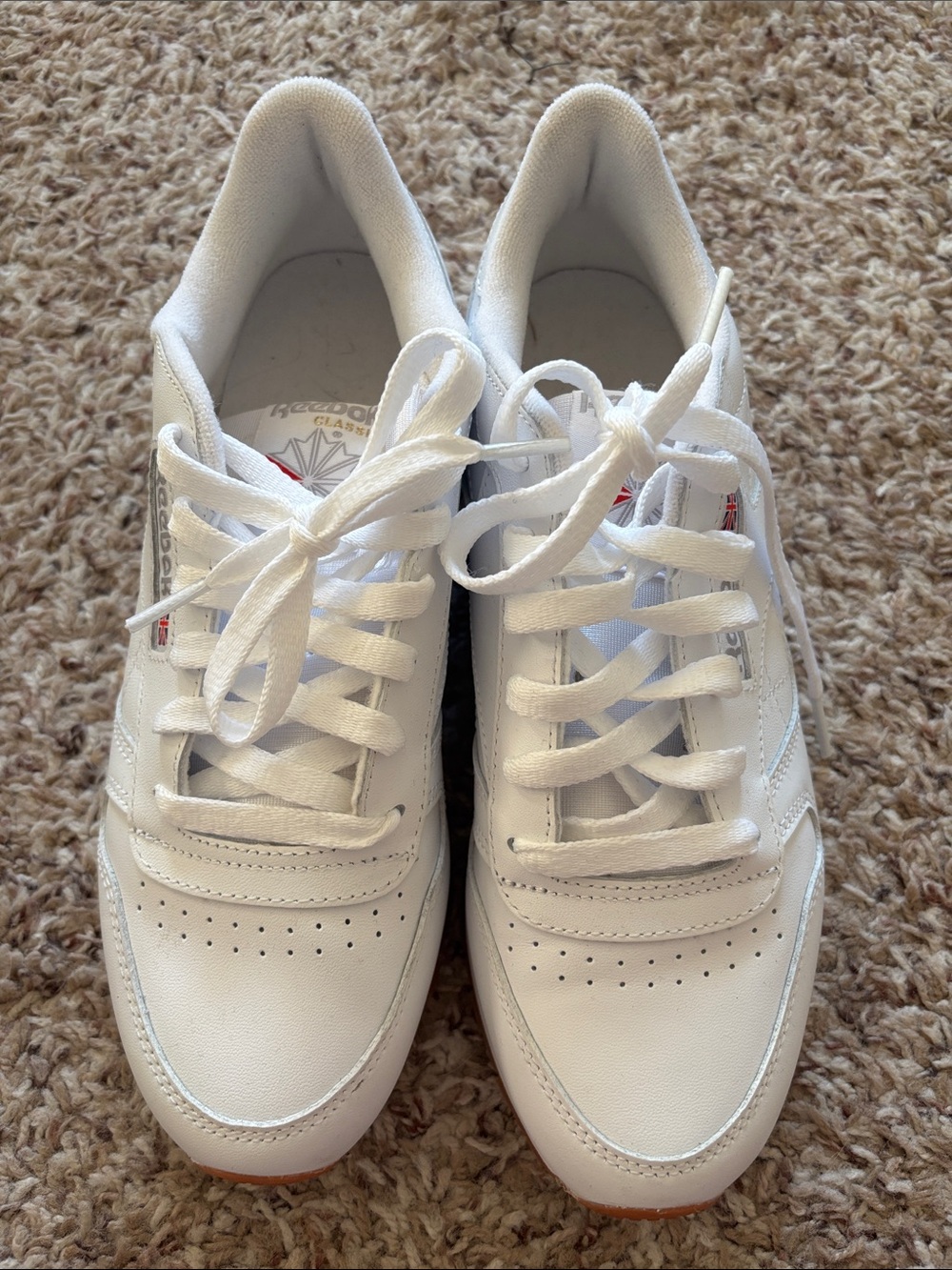 Reebok Women's White Leather Sneakers
